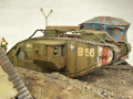 A diorama with plastic models of the Mark V and the Mark A Whippet tanks - photo no 12