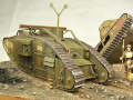 A diorama with plastic models of the Mark V and the Mark A Whippet tanks - photo no 14