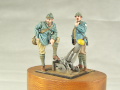 French 58mm trench mortar and resin figurines of crew - photo no 2