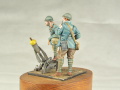 French 58mm trench mortar and resin figurines of crew - photo no 3