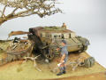 Diorama shows a destroyed Panzer IV standing on the outskirts of Tobruk in 1941 photo No. 9