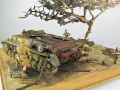 Diorama shows a destroyed Panzer IV standing on the outskirts of Tobruk in 1941 photo No. 11