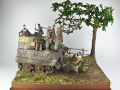 The diorama was made in a 1:16 scale based on photos found on the Internet. A group of German paratroopers moves somewhere through Belgium in 1944 - photo No. 1