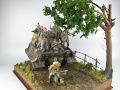 The diorama was made in a 1:16 scale based on photos found on the Internet. A group of German paratroopers moves somewhere through Belgium in 1944 - photo No. 2