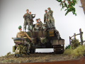 The diorama was made in a 1:16 scale based on photos found on the Internet. A group of German paratroopers moves somewhere through Belgium in 1944 - photo No. 3