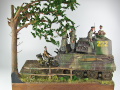 The diorama was made in a 1:16 scale based on photos found on the Internet. A group of German paratroopers moves somewhere through Belgium in 1944 - photo No. 5