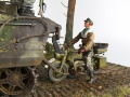 The diorama was made in a 1:16 scale based on photos found on the Internet. A group of German paratroopers moves somewhere through Belgium in 1944 - photo No. 8