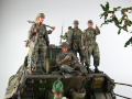 The diorama was made in a 1:16 scale based on photos found on the Internet. A group of German paratroopers moves somewhere through Belgium in 1944 - photo No. 10