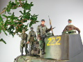 The diorama was made in a 1:16 scale based on photos found on the Internet. A group of German paratroopers moves somewhere through Belgium in 1944 - photo No. 12