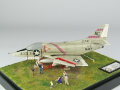 The photo shows a plastic model of the American Douglas A-4B Skyhawk attack aircraft - photo No. 8