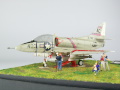 The photo shows a plastic model of the American Douglas A-4B Skyhawk attack aircraft - photo No. 9