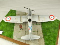 Link to photos of a plastic model of the French Dewoitine D.500 aircraft made in 1:32 scale from the Dora Wings kit