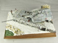 Winter diorama with a plastic model of the German AUF E-100 armored weapon prototype - photo no 1