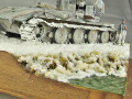 Winter diorama with a plastic model of the German AUF E-100 armored weapon prototype - photo no 3