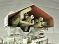 Winter diorama with a plastic model of the German AUF E-100 armored weapon prototype - photo no 7