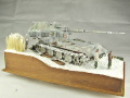 Winter diorama with a plastic model of the German AUF E-100 armored weapon prototype - photo no 9