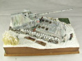 Winter diorama with a plastic model of the German AUF E-100 armored weapon prototype - photo no 10