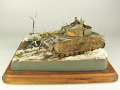 Plastic model of the German Panzer IV J medium tank from the period of World War II on a 1:35 scale diorama - foto nr 1