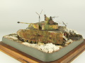 Plastic model of the German Panzer IV J medium tank from the period of World War II on a 1:35 scale diorama - foto nr 2