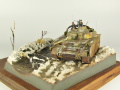 Plastic model of the German Panzer IV J medium tank from the period of World War II on a 1:35 scale diorama - foto nr 7