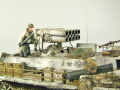 The WW2 diorama depicting the German Panzerwerfer 42 self-propelled rocket launcher built using the sWS half-track tractor - photo No. 11