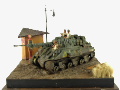 Diorama with a plastic model of the Sherman Firefly tank - photo No. 1