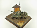 Diorama with a plastic model of the Sherman Firefly tank - photo No. 2