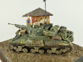 Diorama with a plastic model of the Sherman Firefly tank - photo No. 3