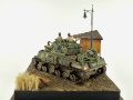 Diorama with a plastic model of the Sherman Firefly tank - photo No. 4