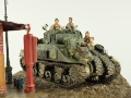 Diorama with a plastic model of the Sherman Firefly tank - photo No. 8