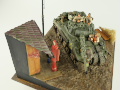 Diorama with a plastic model of the Sherman Firefly tank - photo No. 9