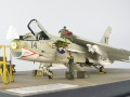 Link to a photo gallery of a plastic model of the American single-seat F-8E Crusader carrier-based fighter aircraft assembled on a 1:72 scale. The model represents the F-8E aircraft from times of the Vietnam War.