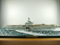 The plastic model of the USS Intrepid aircraft carrier was assembled from a Trumpeter kit in a 1:350 scale - photo No. 1