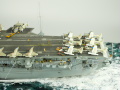 The plastic model of the USS Intrepid aircraft carrier was assembled from a Trumpeter kit in a 1:350 scale - photo No. 12