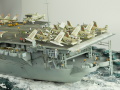 The plastic model of the USS Intrepid aircraft carrier was assembled from a Trumpeter kit in a 1:350 scale - photo No. 13