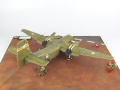 The photo shows a scale plastic model of the C-7A Caribou cargo plane glued together in a 1:72 scale - photo No. 5