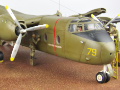 The photo shows a scale plastic model of the C-7A Caribou cargo plane glued together in a 1:72 scale - photo No. 9