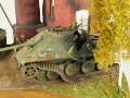 Diorama with plastic models of Sherman Firefly and Jagdpanther showing a scene from World War II invented by the modeller - photo No. 13