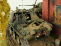 Diorama with plastic models of Sherman Firefly and Jagdpanther showing a scene from World War II invented by the modeller - photo No. 14