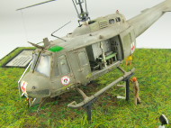 Plastic model of the American Bell UH-1V helicopter built on a 1:72 scale based on photos taken at the National Vietnam War Museum in Orlando, Florida, USA.