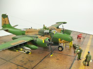 Plastic model of the Douglas B-26K Counter Invader attack aircraft from 1969