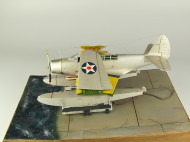 A plastic model of the American Douglas TBD-1A Devastator torpedo bomber