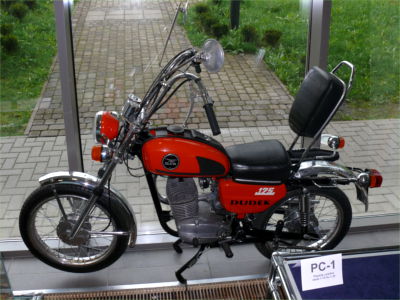 An additional attraction at the exhibition in Świdnik. One of the old WSK motorcycles.